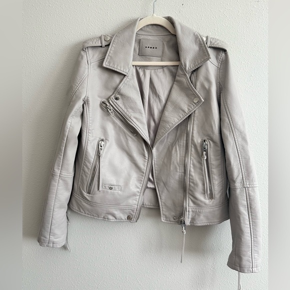 NEW Blank NYC On The Rocks Moto Jacket Faux Leather Size Medium - Picture 6 of 13